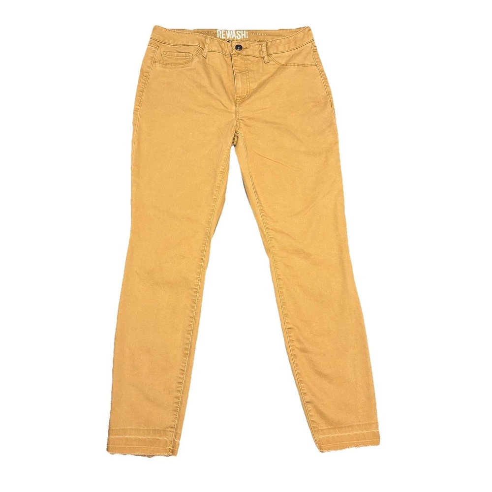 Rewash Skinny Jeans Size 11 /‎ 30 Women's Tan Stretch Raw Hem Casual Pants